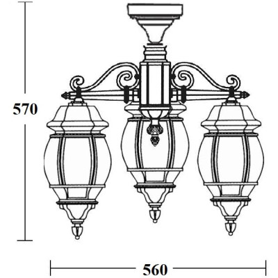 Потолочный светильник уличный AMERICA S 83470SA/3 Bl