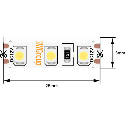 Светодиодная лента SWG3120 SWG3120-12-9.6-R-66-M